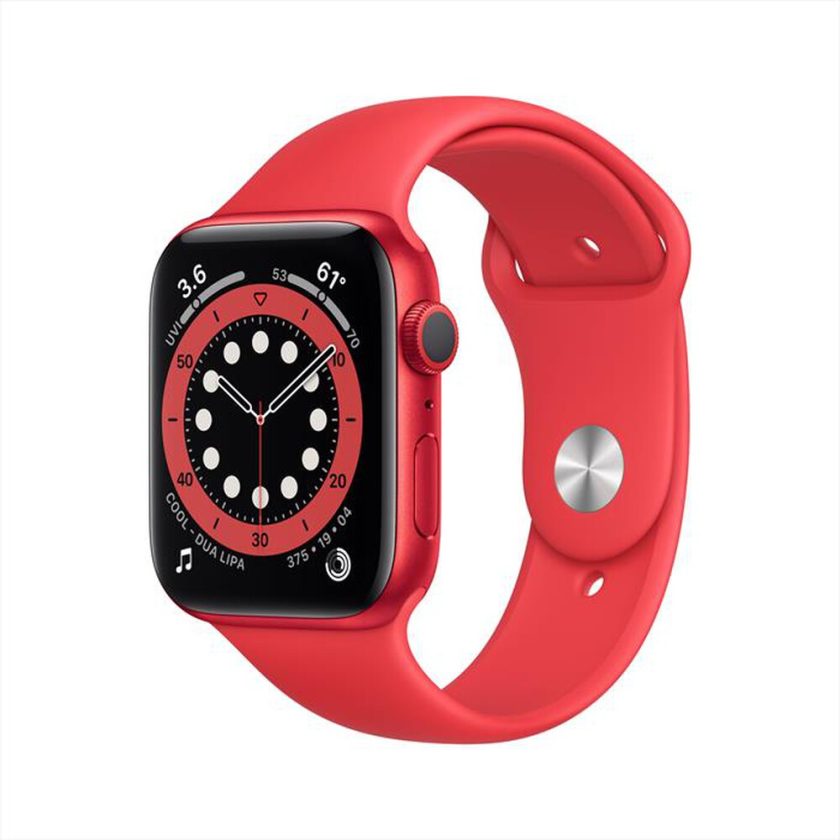 APPLE - Watch Series 6 GPS 44mm Alluminio Rosso-Cinturino Sport Rosso