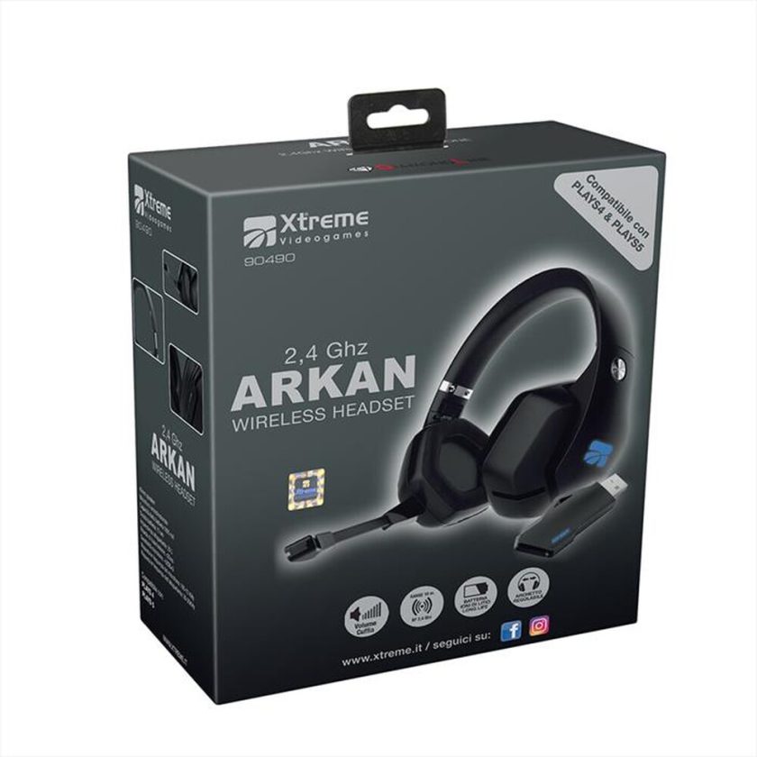 XTREME - HEADSET WIRELESS ARKAN-Nero