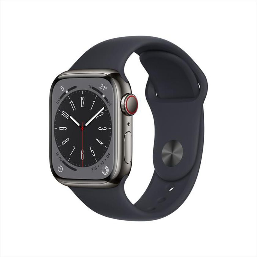 APPLE - Watch Series 8 GPS + Cellular 41mm Acciaio-Grafite - Mezzanotte