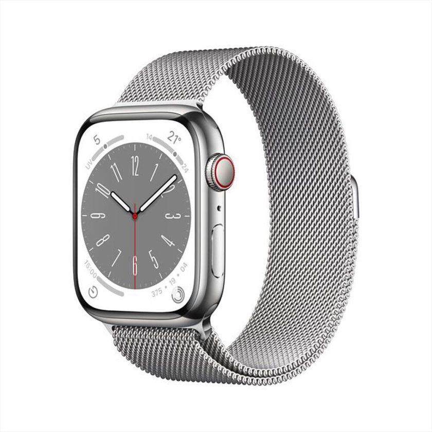 APPLE - Watch Series 8 GPS + Cellular 45mm Acciaio-Argento Milanese