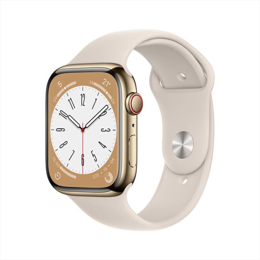 APPLE - Watch Series 8 GPS + Cellular 45mm Acciaio-Oro - Galassia