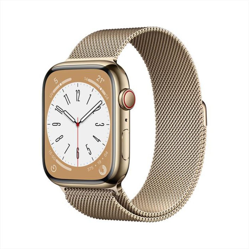 APPLE - Watch Series 8 GPS + Cellular 45mm Acciaio-Oro - Milanese