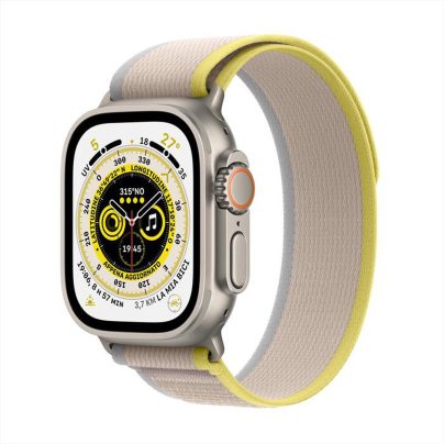 APPLE - Watch Ultra GPS + Cellular 49mm S/M-Trail Loop Giallo/Beige