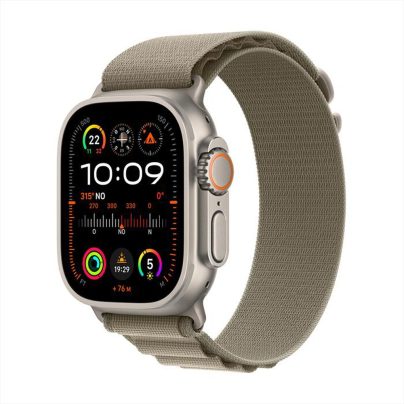 APPLE - Watch Ultra 2 GPS + Cellular Cassa 49mm - Large-Olive Alpine Loop