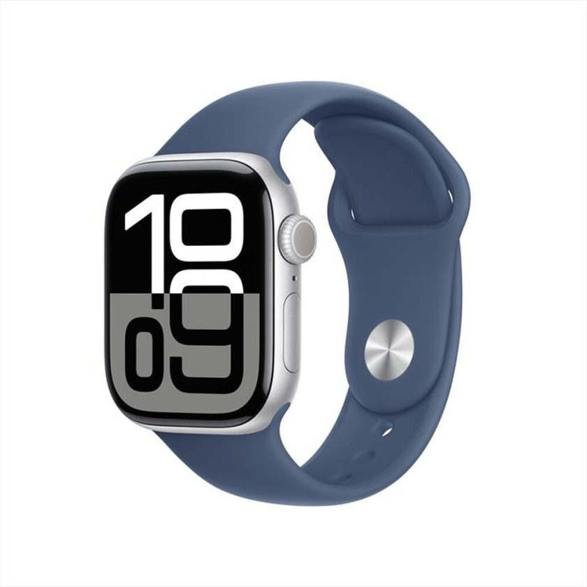 APPLE - Watch Series 10 GPS + Cellular 42mm Alluminio-Argento - Sport Band Denim S/M