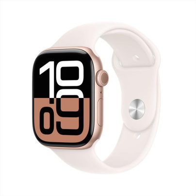 APPLE - Watch Series 10 GPS + Cellular 46mm Alluminio-Oro Rosa - Sport Band Rosa M/L