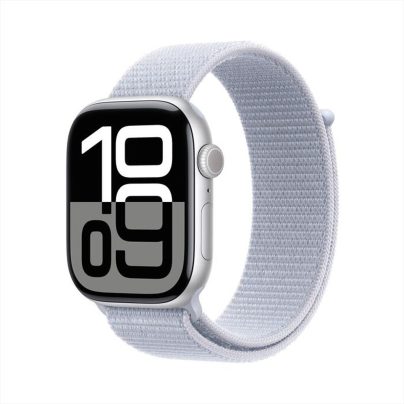 APPLE - Watch Series 10 GPS 46mm Alluminio-Argento - Sport Loop Blu Cloud